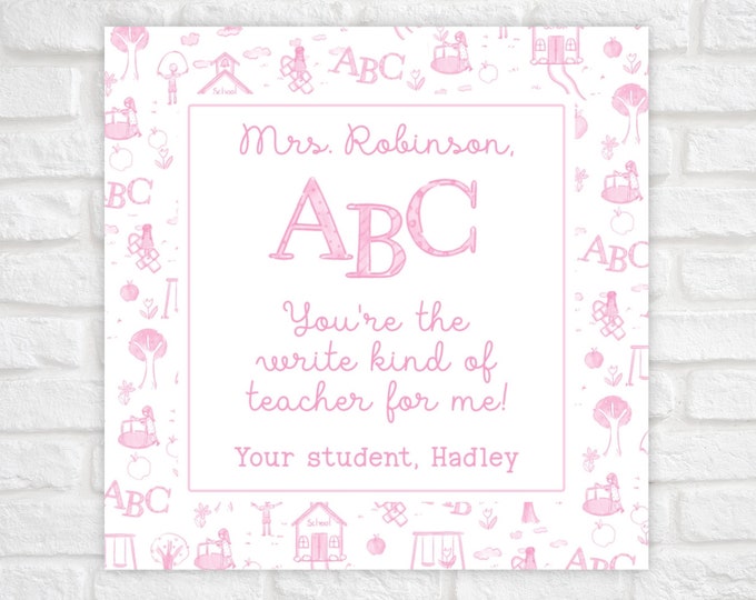 Printable Teacher Appreciation Gift Tag Template, Last Day of School Teacher Tag, Daycare Teacher Thank You Tag, Teacher Appreciation Week