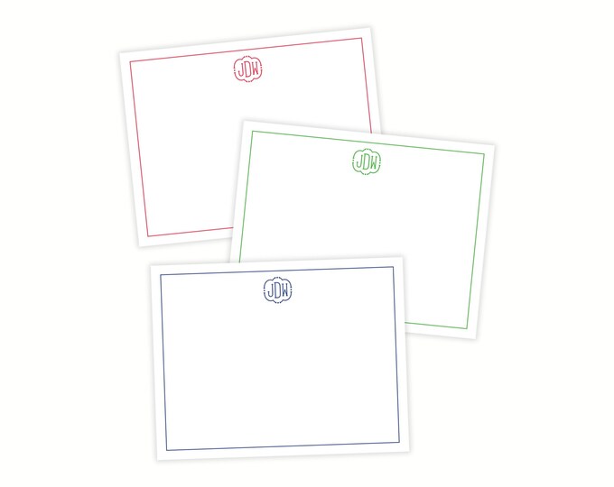 Court Monogram Notecard Set