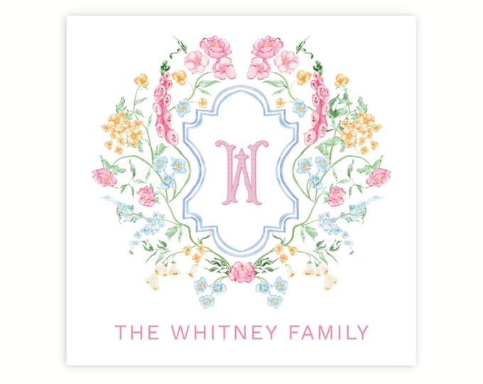 Printable Family Floral Enclosure Card