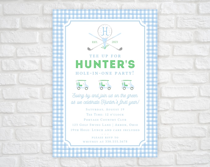 Printable Hole In One Golf Birthday Invitation