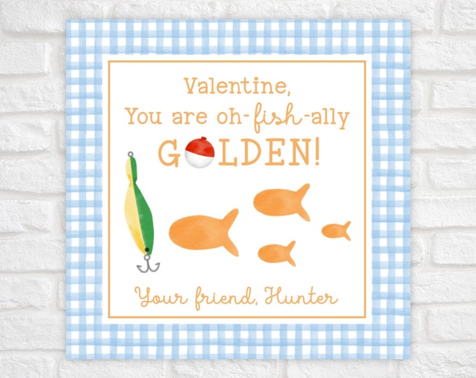 Printable Goldfish Valentine Card for Kids