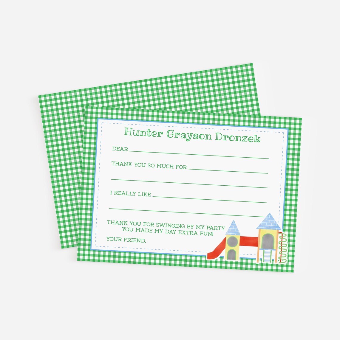 Printable Fill in the Blank Thank You Cards for Kids Editable | Etsy
