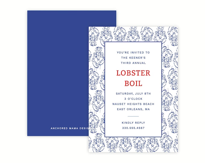 Printable Seafood Boil Invitation