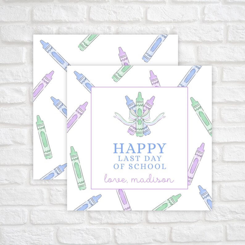 Printable End of School Gift Tag for Class Last Day of School - Etsy
