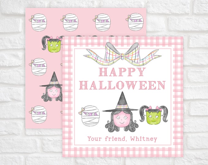 Printable Halloween Tag for Girls
