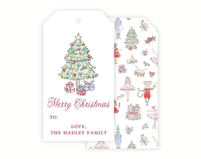 Printable Nutcracker Christmas Tree Gift Tags