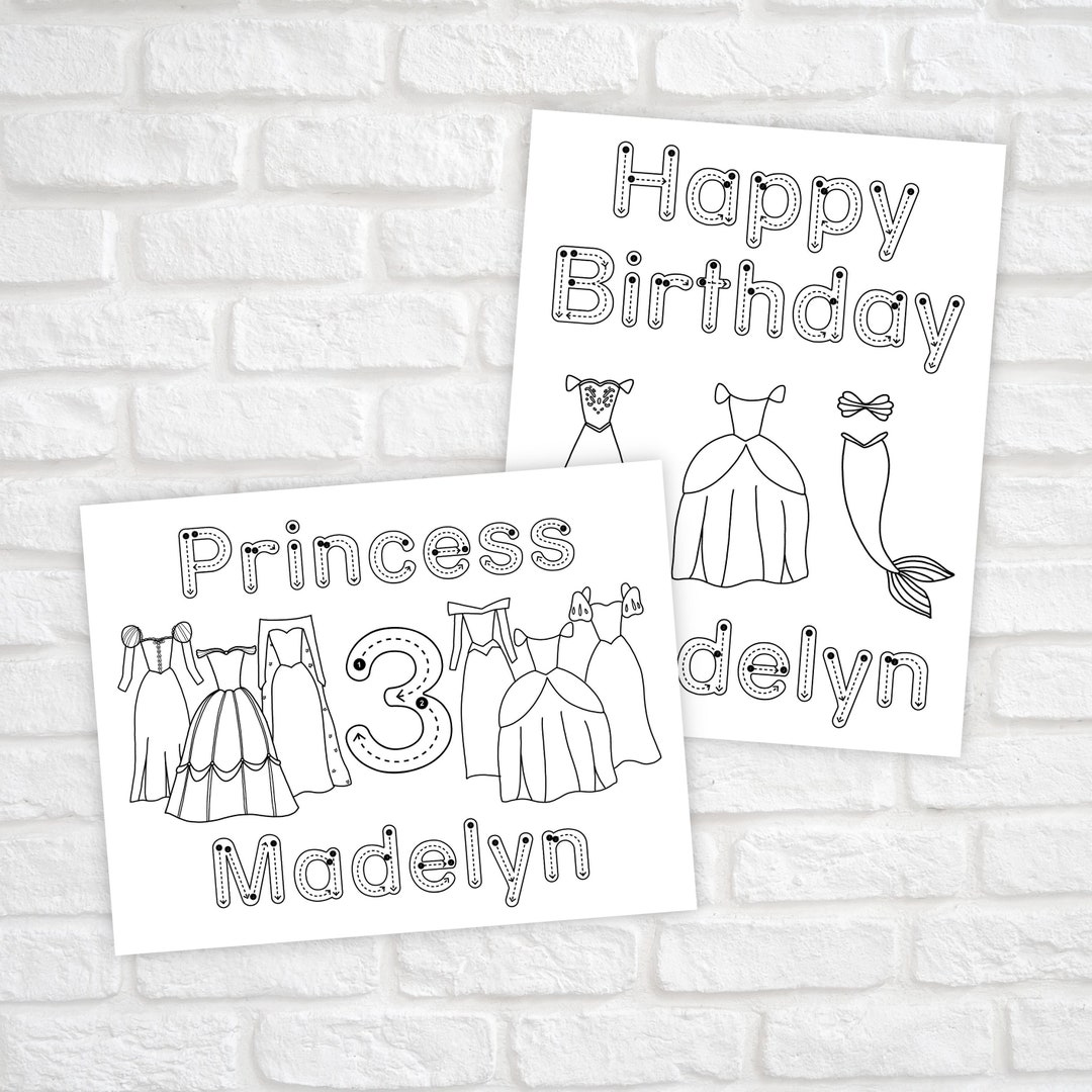 Princess Coloring Pages Printable, Princess Birthday Coloring Pages