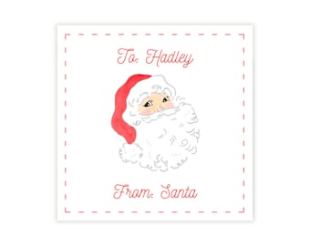 Printable Santa Gift Tags | Christmas Tag Template | From Santa Labels | Editable Holiday Download