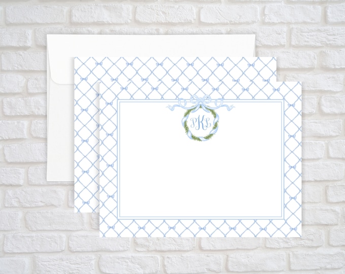 Blue Bow Stationery Set for Women