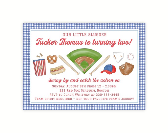 Baseball Birthday Party Invitation