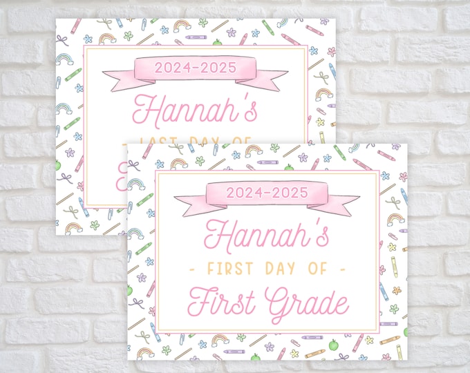 Printable Back to School Sign for Girls