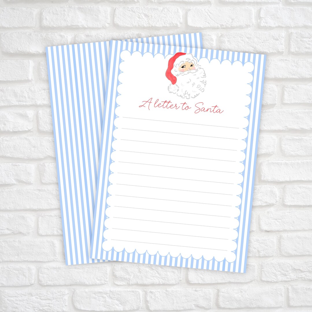 Letter to Santa Printable, Printable Stationary for Kids Christmas