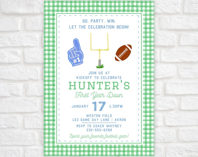 Printable Football Birthday Invitation
