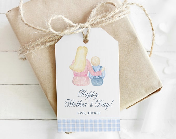Printable Mother and Son Gift Tag