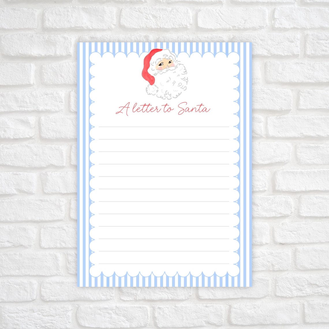 Letter to Santa Printable Printable Stationary for Kids - Etsy