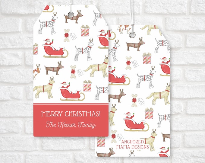 Printable Dog Christmas Gift Tags