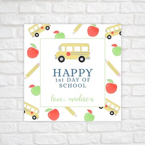 Printable First Day of School Teacher Gift Tag, Back to School Gift Tag, First Day of School Gift for Students Classmates, Digital Download