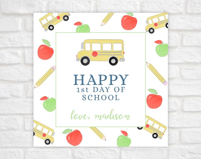 Printable First Day of School Teacher Gift Tag
