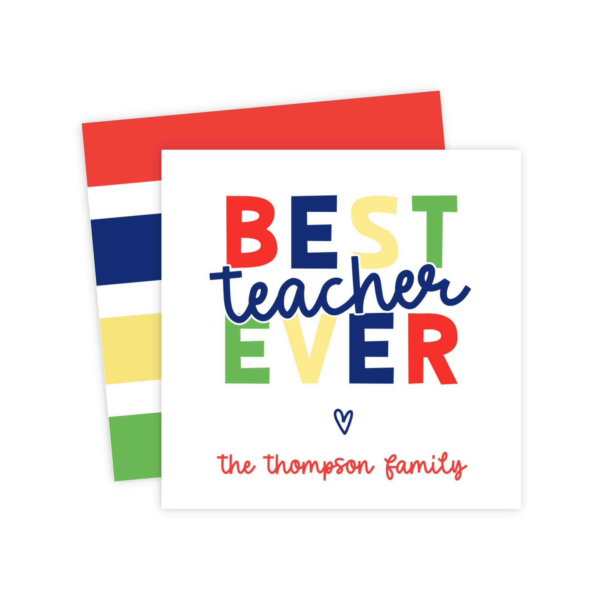 Best Teacher Ever Gift Tag | Teacher Appreciation Printable | End of ...