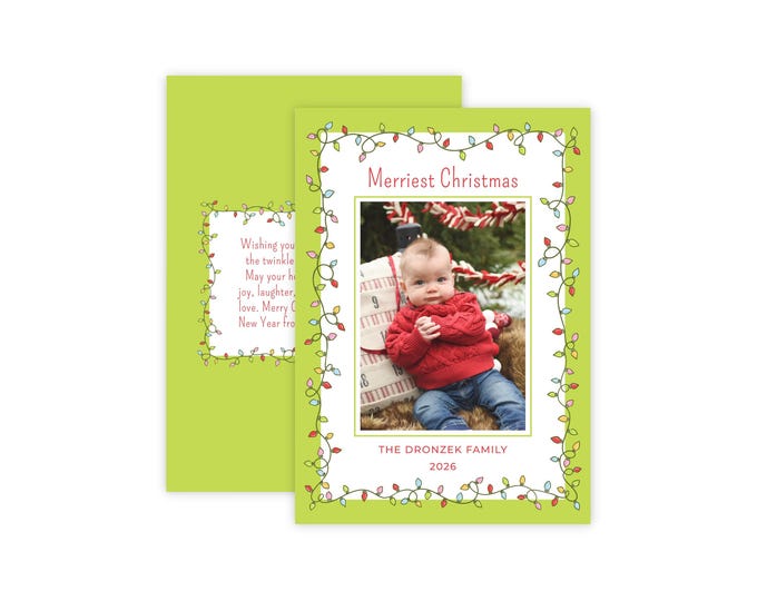 Christmas Lights Holiday Photo Card