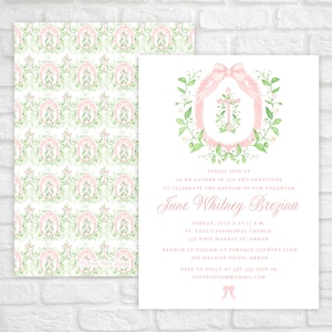 Aquarell Taufe Einladung Vorlage, Blush Floral Taufe einladen, erste heilige Kommunion Wildblume einladen, printable digitaler Download