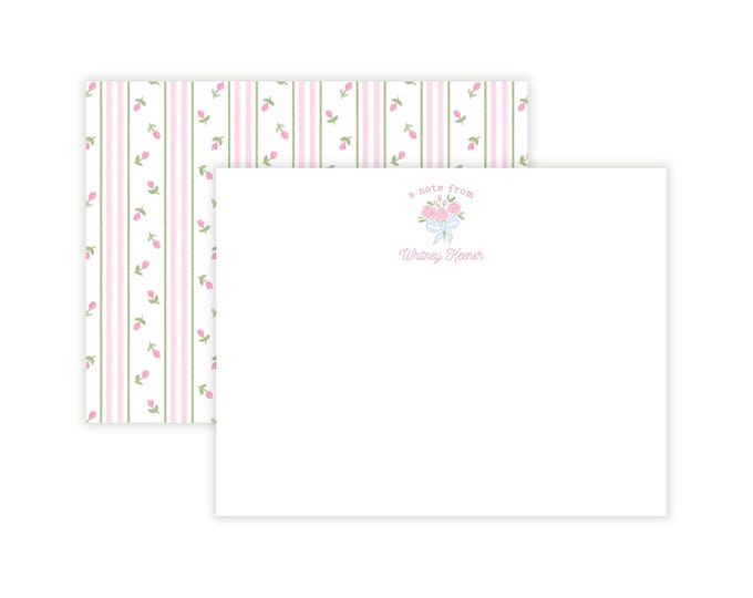 Printable Floral Rose Note Cards