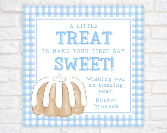 Printable Bundt Cake Back To School Gift Tag