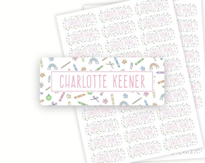 Personalized School Patter Name Labels