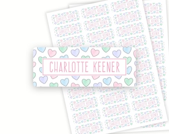 Personalized School Name Labels | Water Resistant Labels for Kids | Back to School Supply | Custom Name Stickers | Daycare Label | Set of 60
