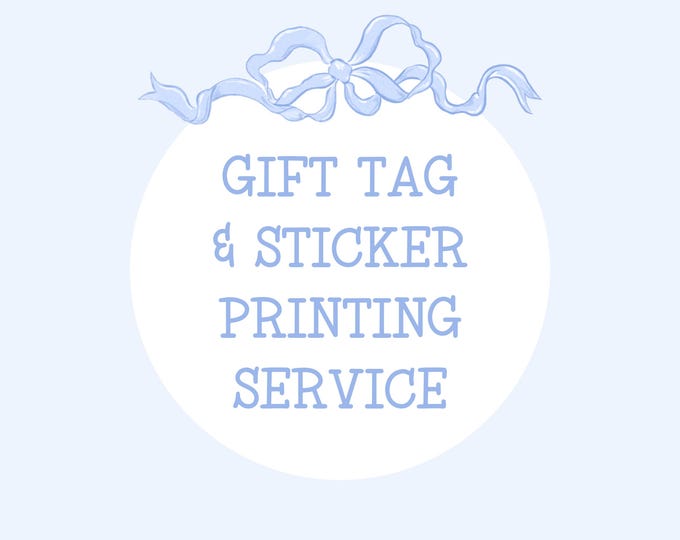Printed Gift Tags & Stickers | Professional Quality | Add-On Service | Purchase WITH editable template design
