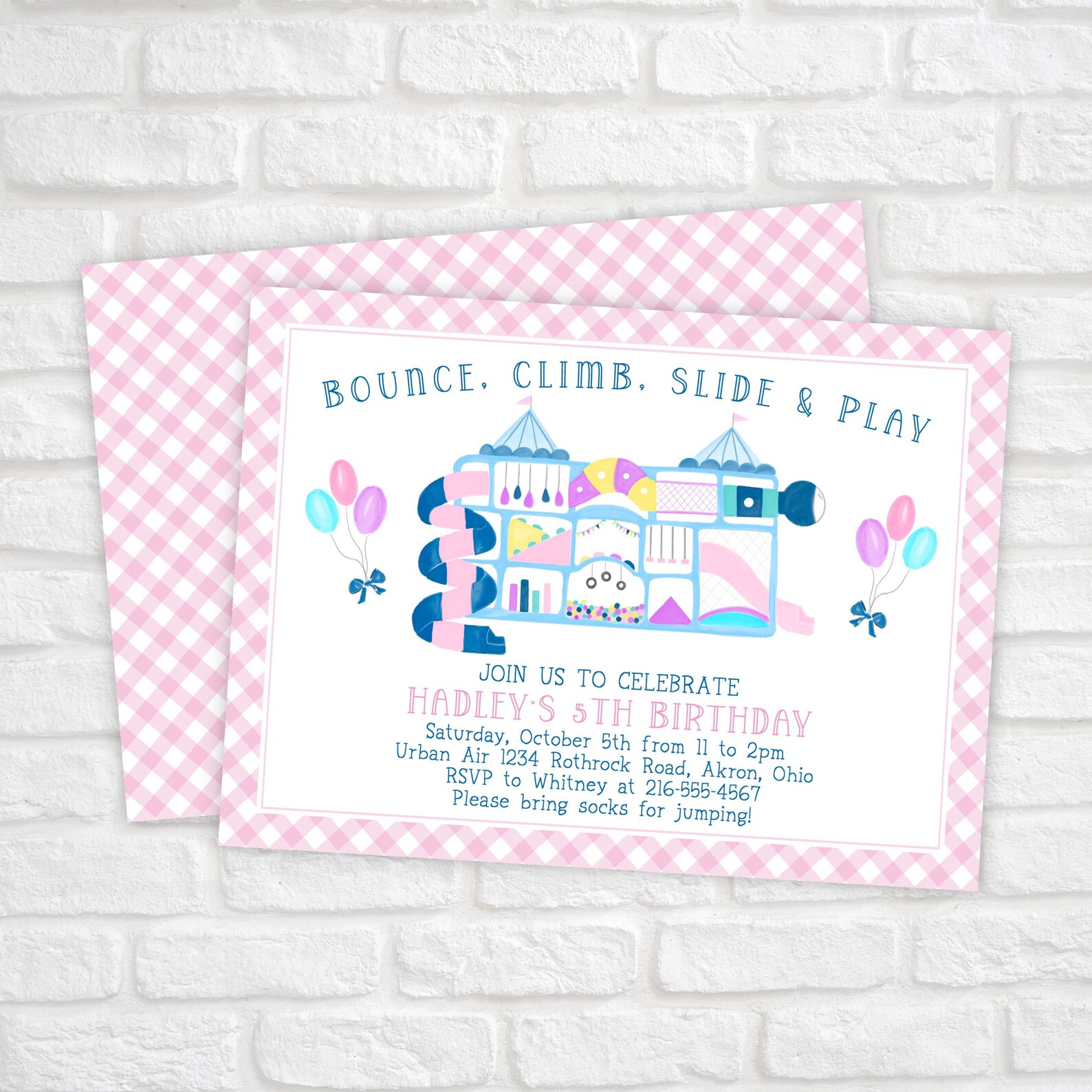 Printable Playground Birthday Invitation, Indoor Playground Birthday ...