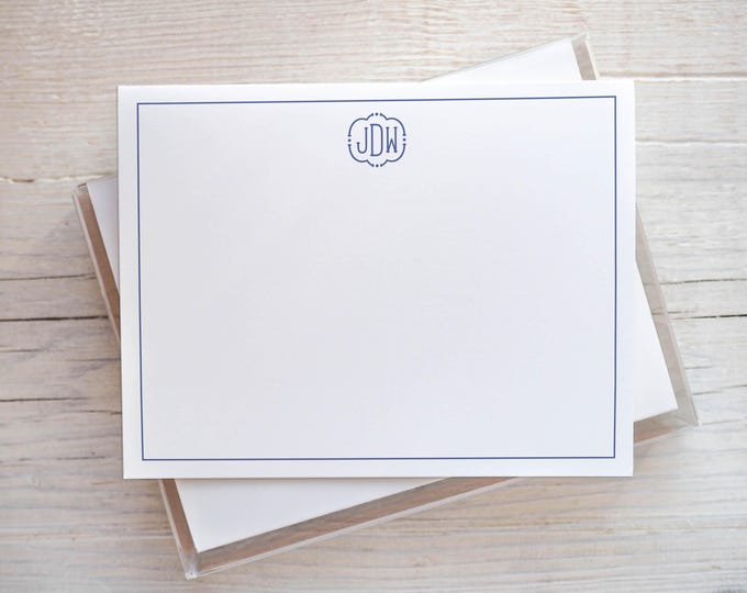 Court Monogram Notecard Set