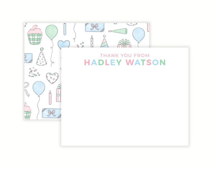 Personalized Thank You Note Cards for Girls