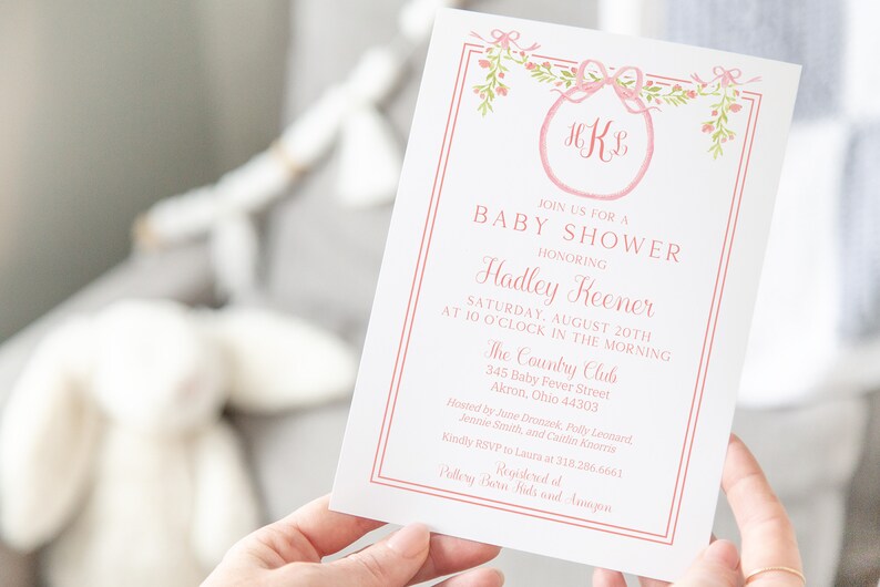 Printable Baby Shower Invitation Digital Baby Shower Etsy