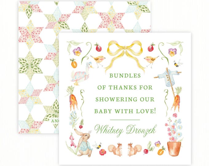 Rabbit Baby Shower Thank You Gift Tag