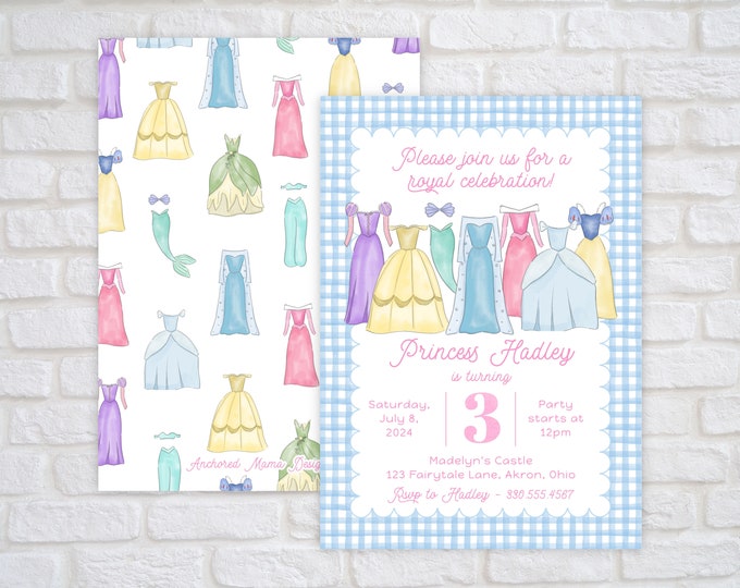 Printable Princess Birthday Invitation Template