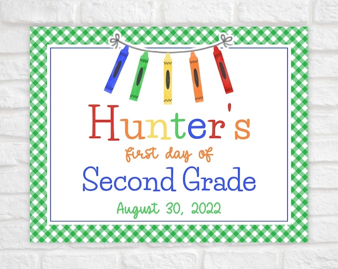 Back to School Sign Printable, First Day of School Sign Editable, Printable First Day of School Sign, Personalized School Sign Poster