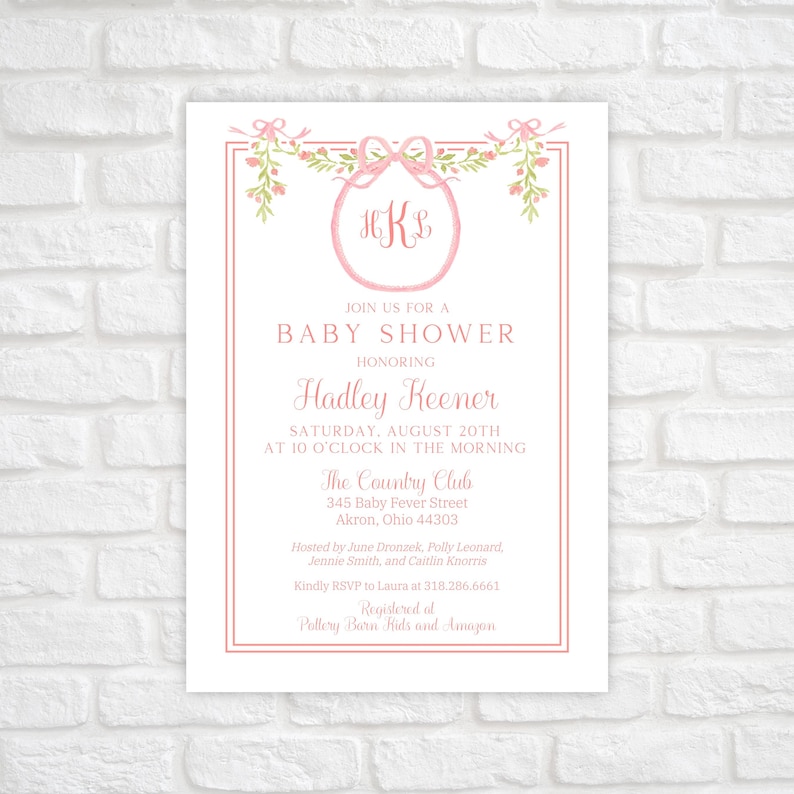 Printable Baby Shower Invitation Digital Baby Shower Etsy