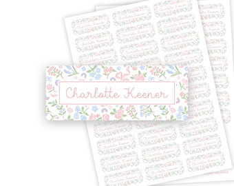 Personalized School Name Labels | Set of 60 Water Resistant Labels for Kids | Back to School Supplies | Custom Name Stickers | Daycare Label