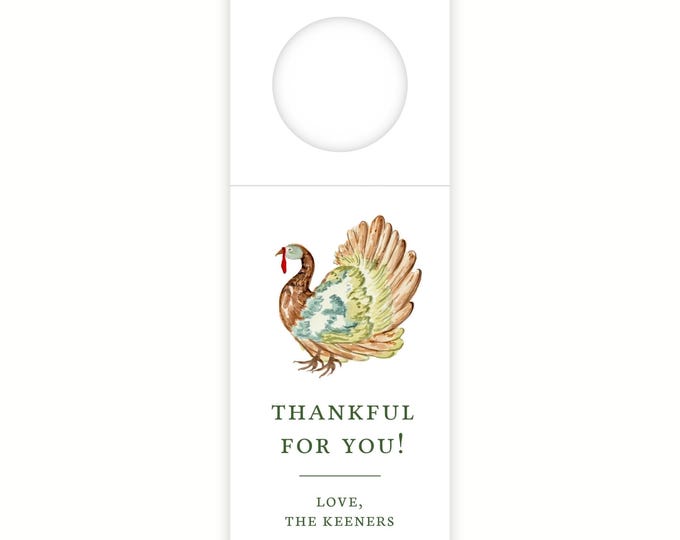 Thanksgiving Wine Bottle Hang Tag