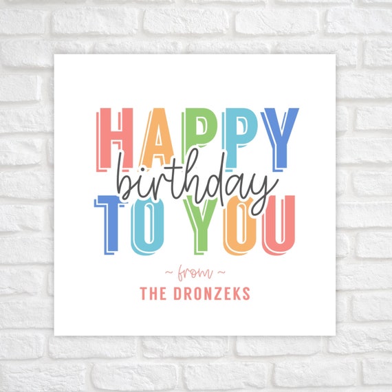 Gift Tag - Rainbow Happiness Gift Tag - Rainbow Happiness