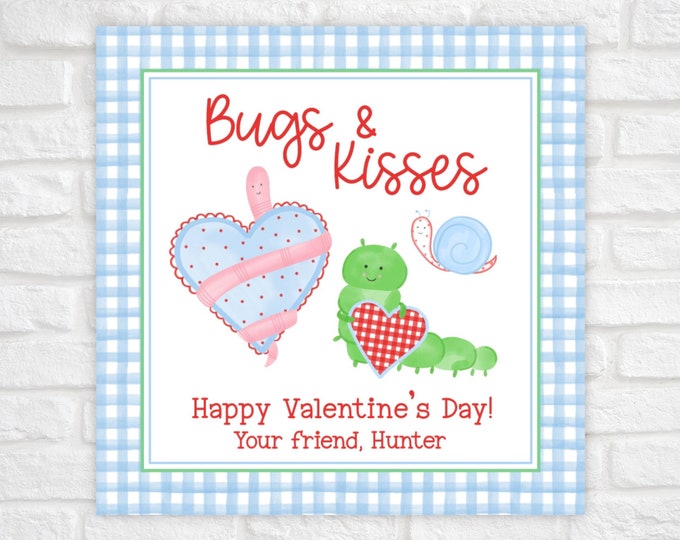 Bugs and Kisses Valentine Tag