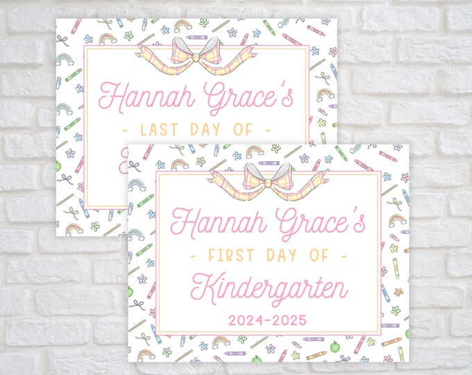 Printable Back to School Sign for Girls