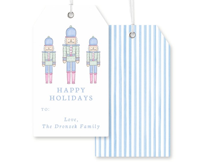 Printable Pastel Nutcracker Gift Tags