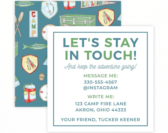 Boy Camp Contact Card