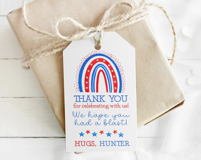 Printable Fourth of July Birthday Tags