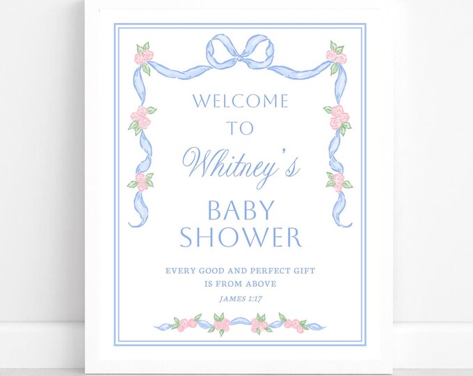 Printable Baby Shower Welcome Sign Template