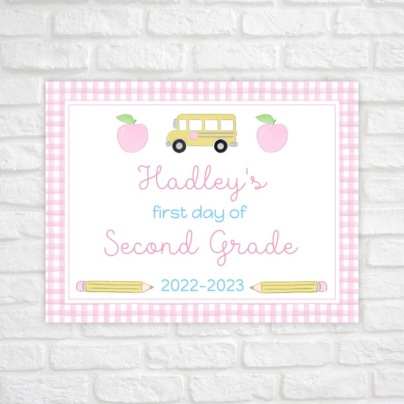 Back to School Sign Printable First Day of School Sign - Etsy