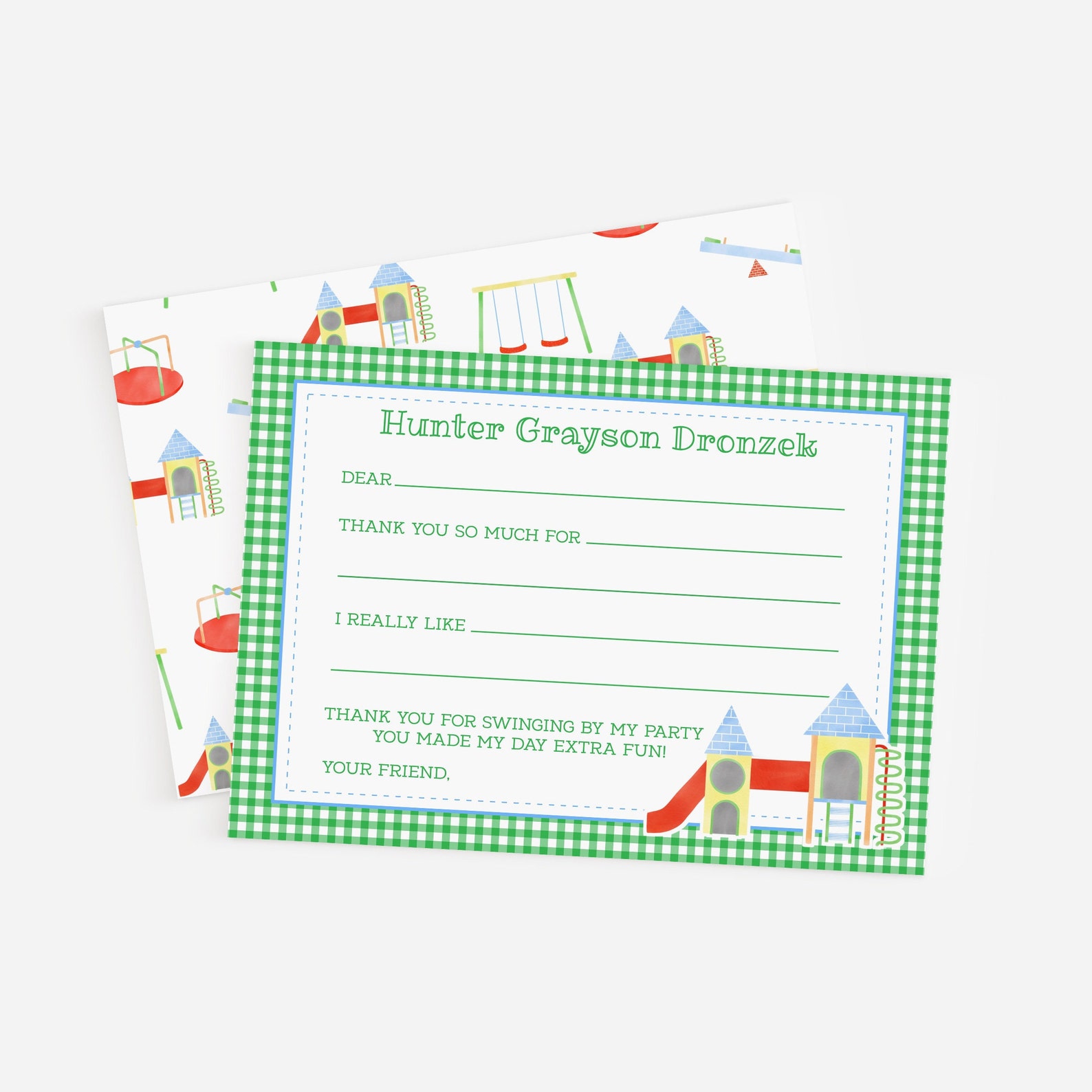 Printable Fill in the Blank Thank You Cards for Kids Editable - Etsy