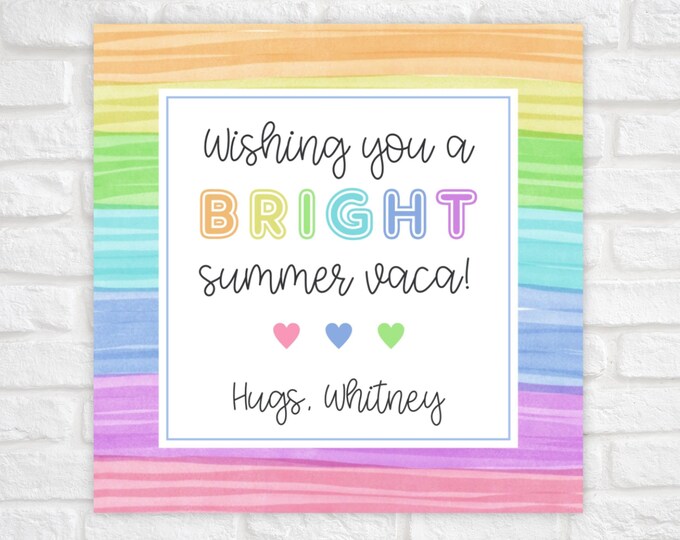 Bright Summer Highlighter Gift Tag
